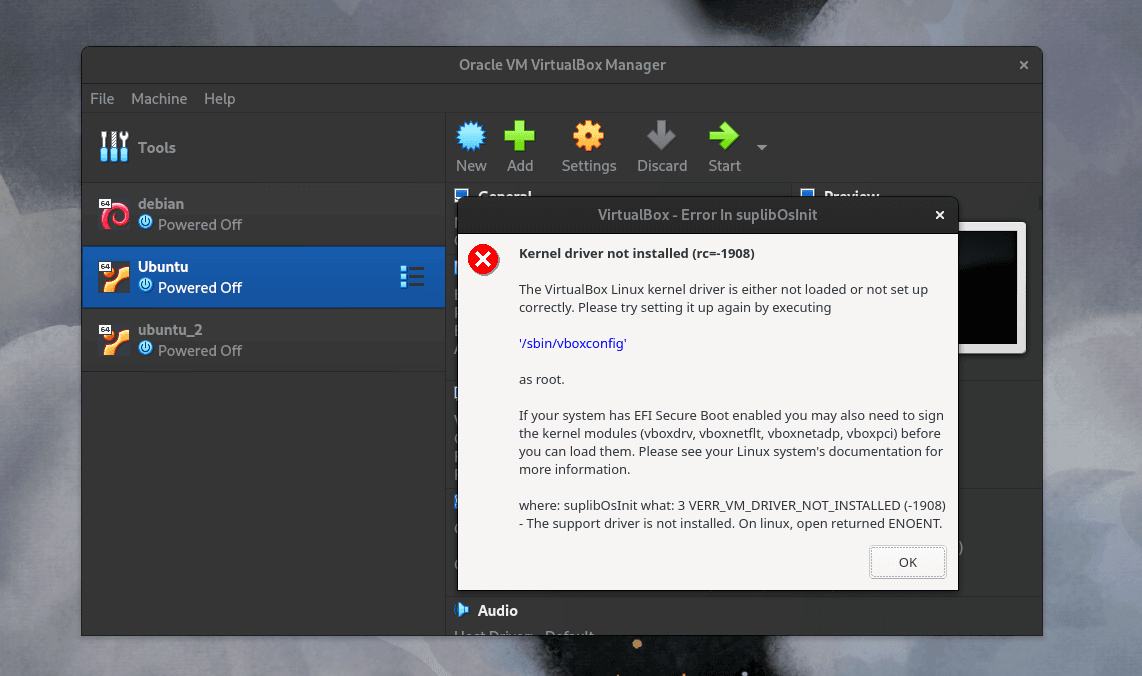 VirtualBox stopped working after a linux update? Here's how to solve it.